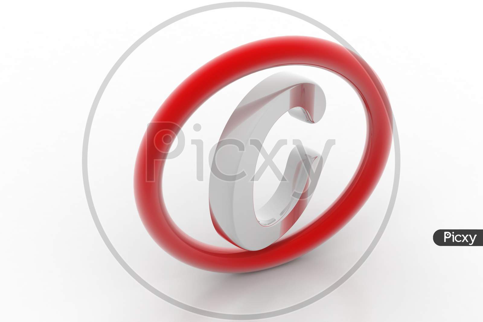 red copyright symbol