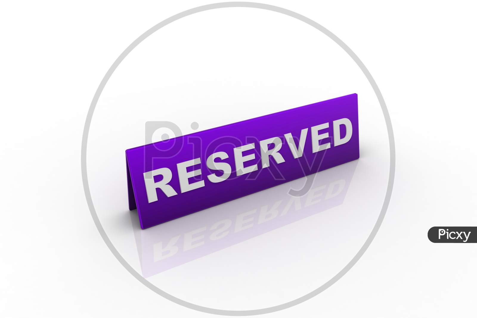 Reserved Board Isolated with Background