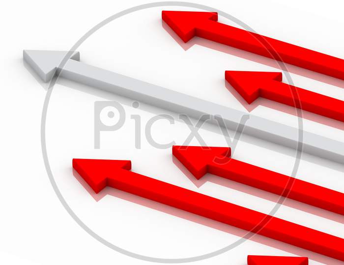 Couple Arrows Isolated with White Background