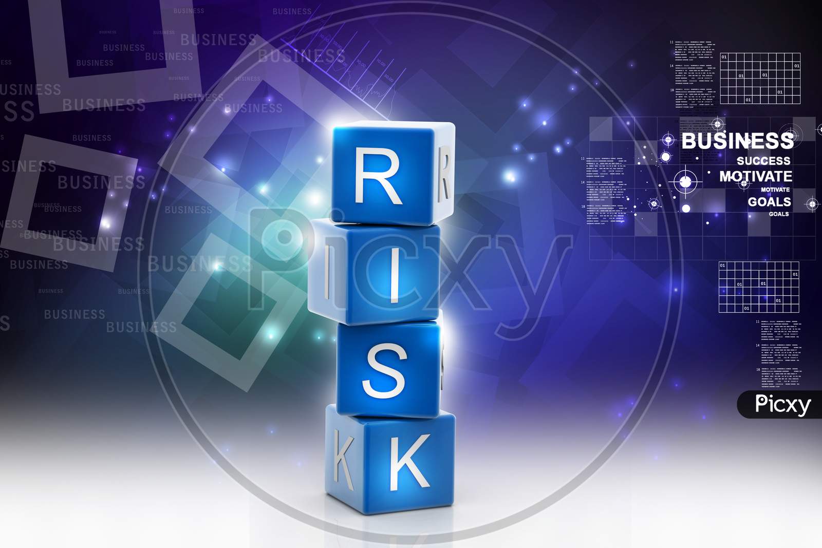 RISK Texted Blocks with Coloured Background