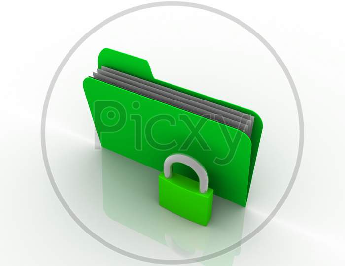 A File Folder with Lock