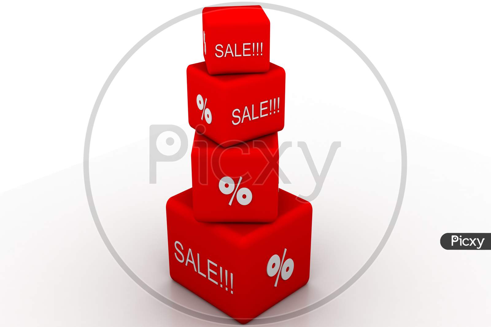 Sale Texted Blocks with Percentage Symbol