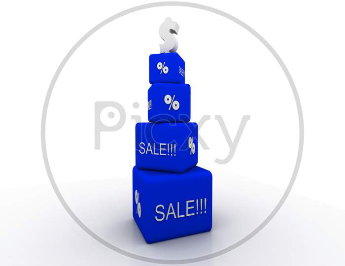 Sale Blocks with Percentage Symbol