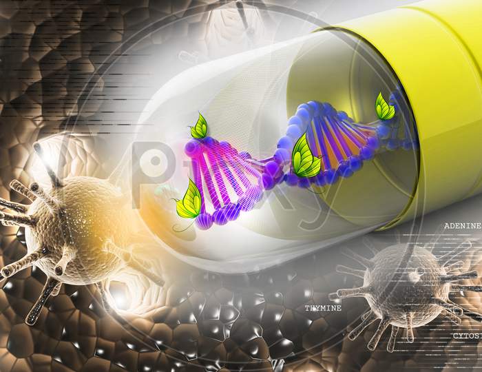 A Tablet or Pill with DNA Inside