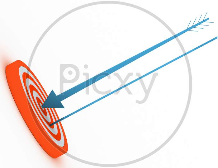 Arrows Hitting a Target Board