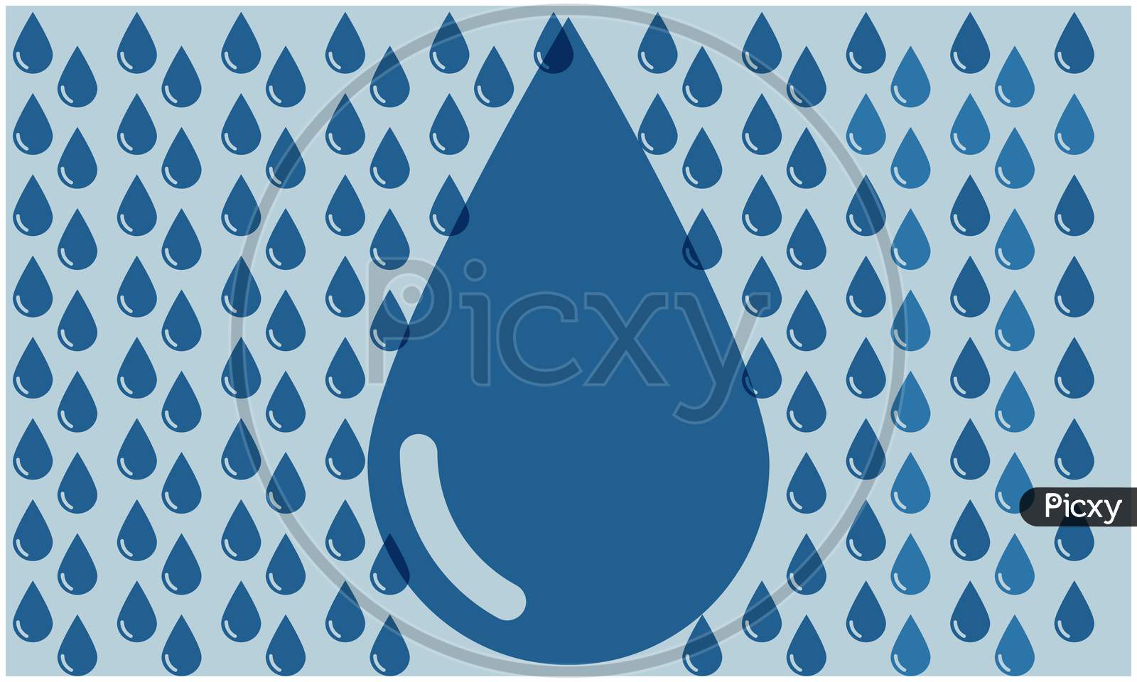 Digital Textile Design Of Water Drop On Abstract Background