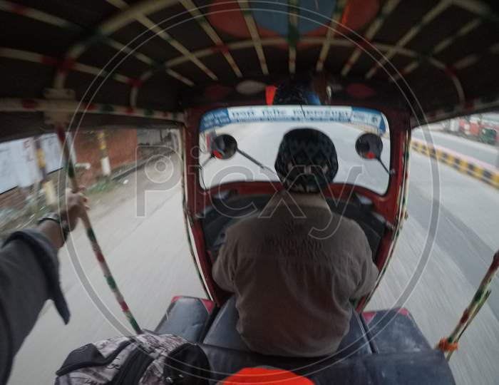 Auto Rickshaw ride in Mathura , India