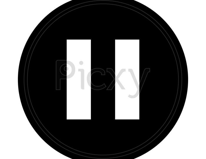 Pause Button Trendy Flat Style Vector Icon. Symbol For Your Web Site Design, Logo, App Ui.