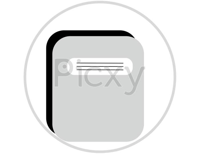 Diary, Educational Book, Adress Book, Phone Book Flat Style Vector Icon. Symbol For Your Web Site Design, Logo, App Ui.