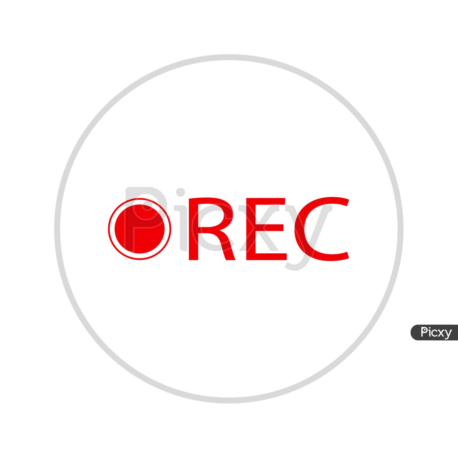 Rec / Record Button Trendy Flat Style Vector Icon. Symbol For Your Web Site Design, Logo, App Ui.