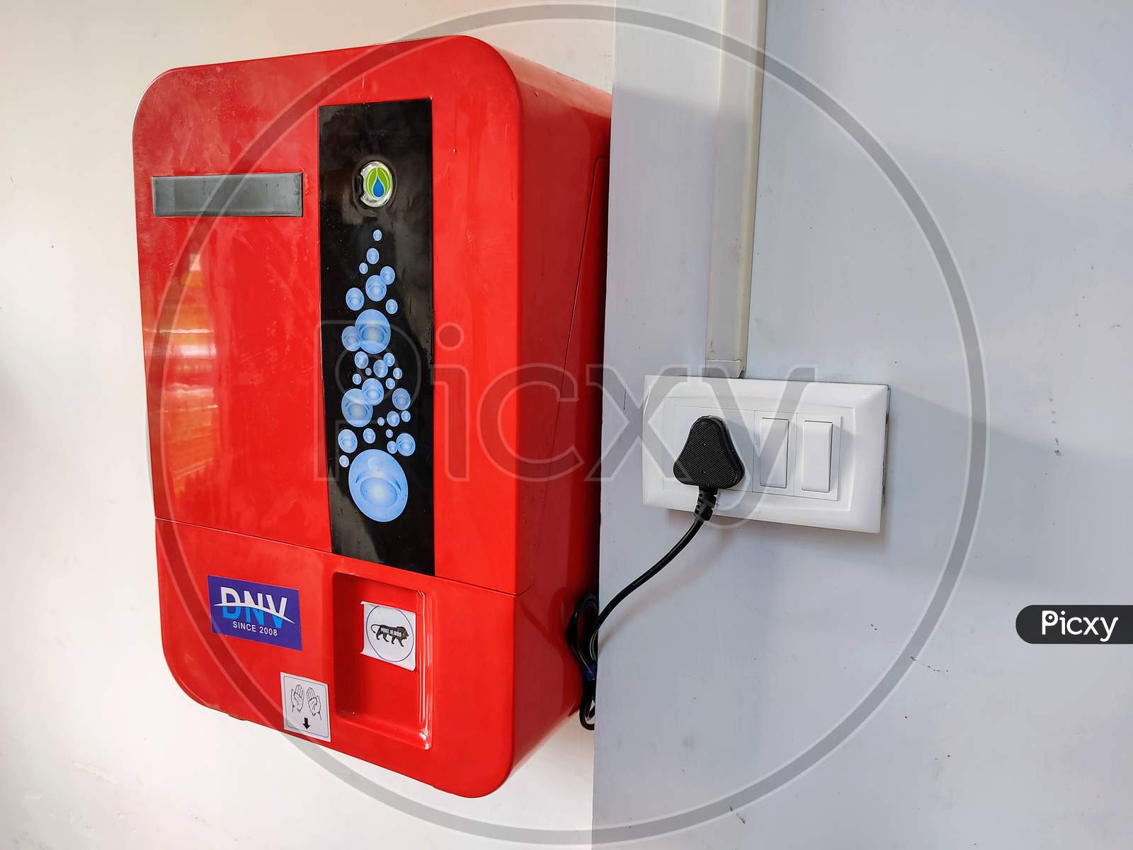 Automatic Hand Sanitizer Sprayer Machine with Power Supply I Red