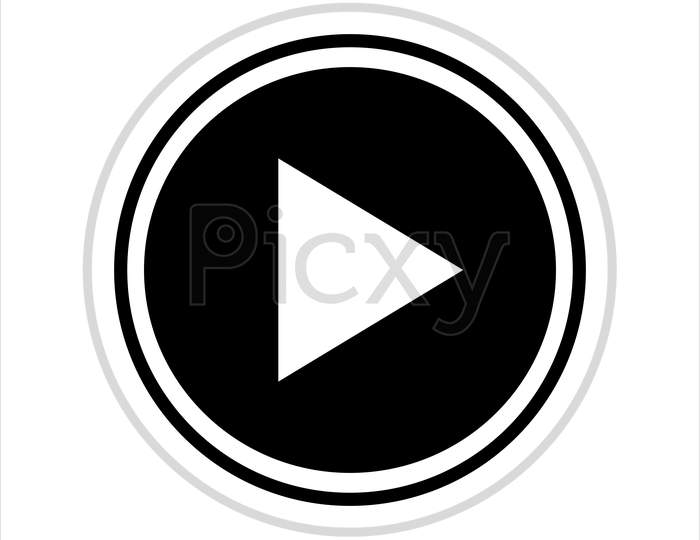 Play Button Trendy Flat Style Vector Icon. Symbol For Your Web Site Design, Logo, App Ui.