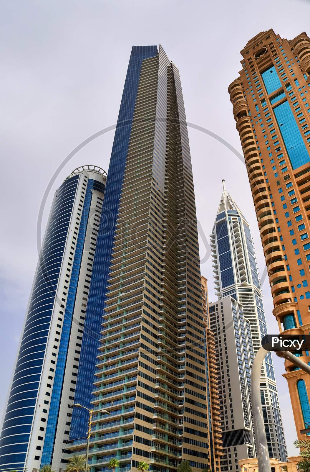 Luxury Modern Skyscrapers In The Center Of Dubai City. United Arab Emirates.