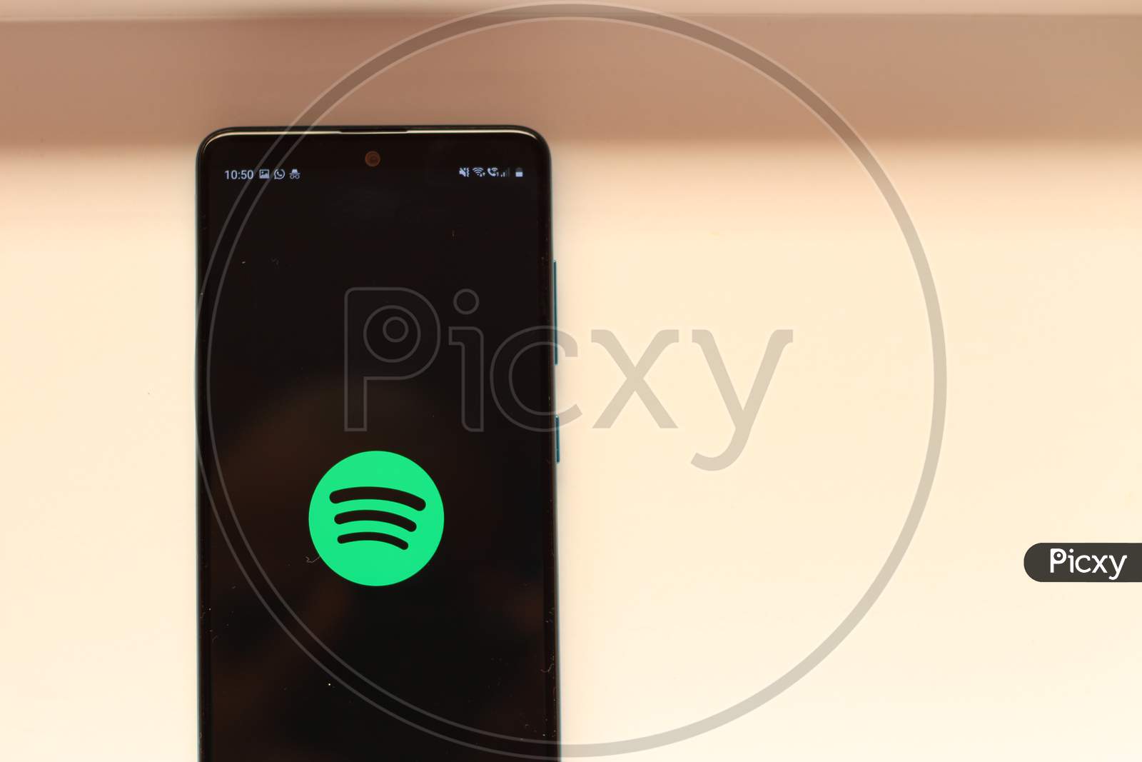 Spotify application on mobile phone.