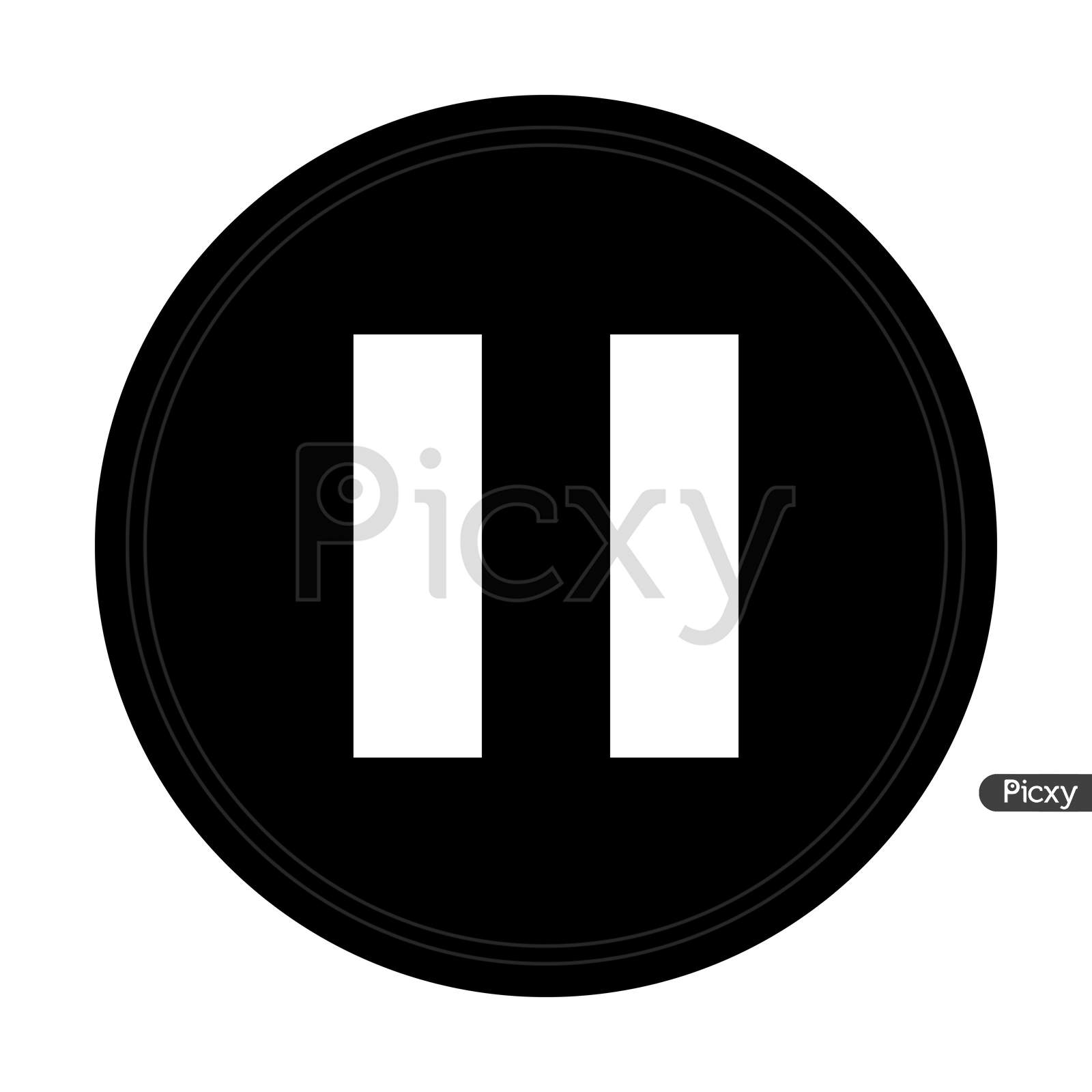 Pause Button Trendy Flat Style Vector Icon. Symbol For Your Web Site Design, Logo, App Ui.