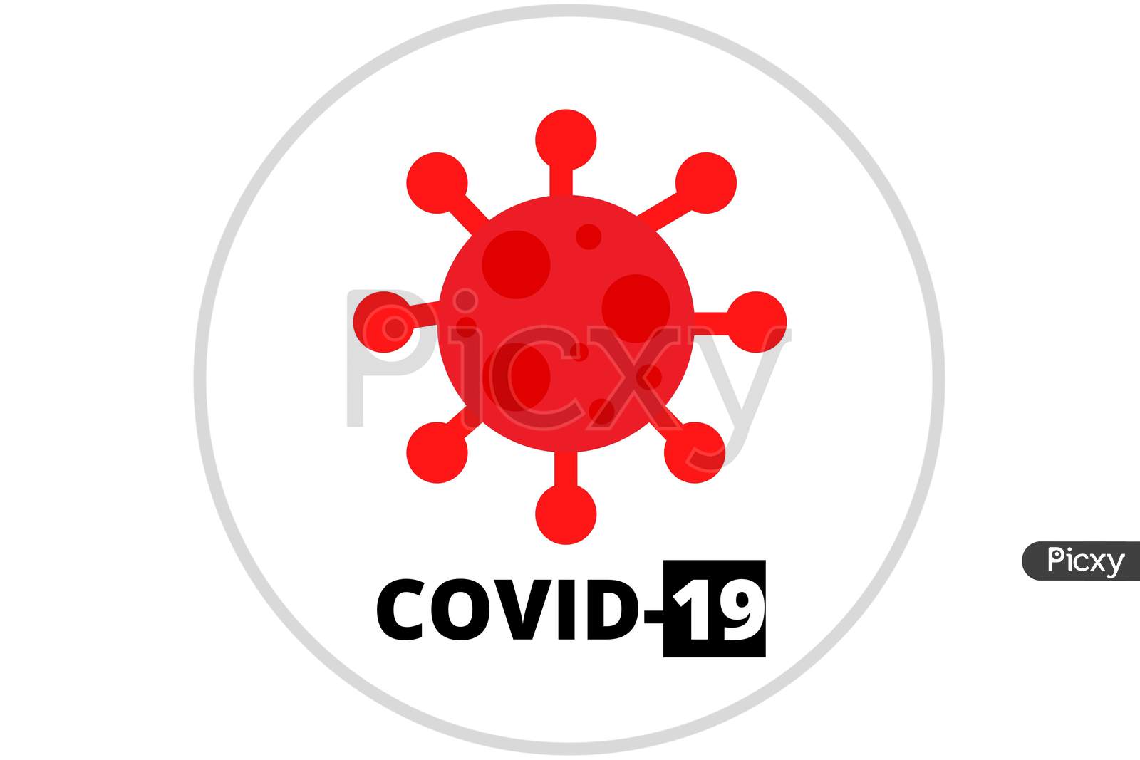 COVID19 on white background with typography