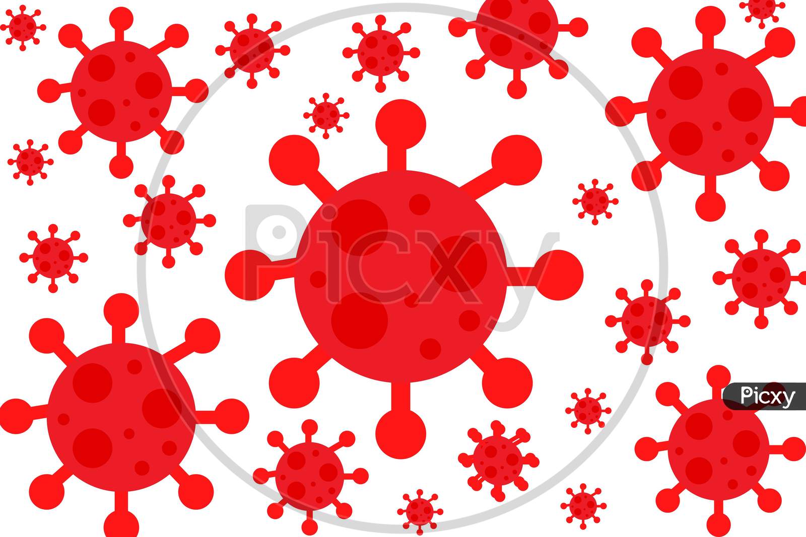 Coronavirus or  COVID-19 background  illustration