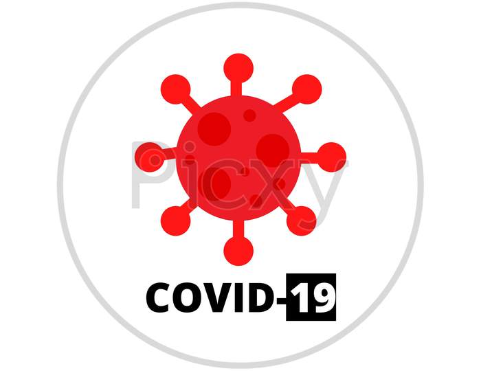 COVID19 on white background with typography