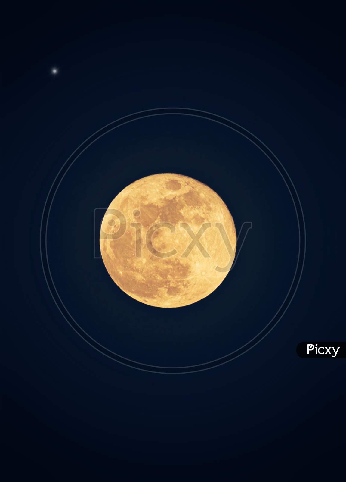 Image of Beautiful moon on dark night-HX466176-Picxy
