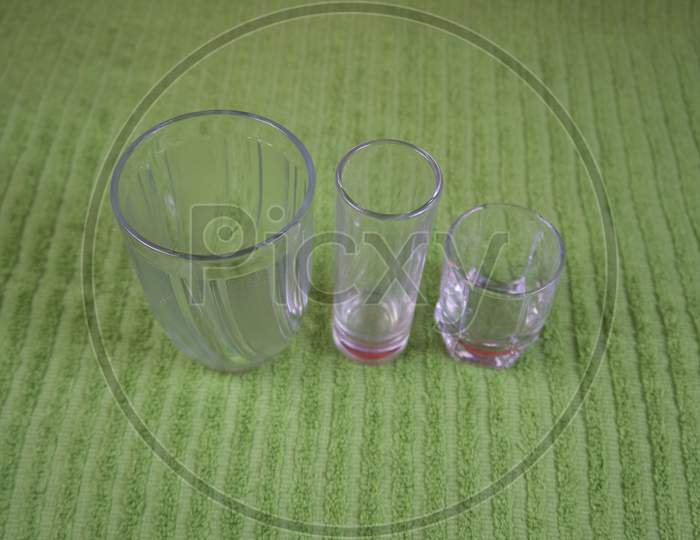 Glass tumbler at home