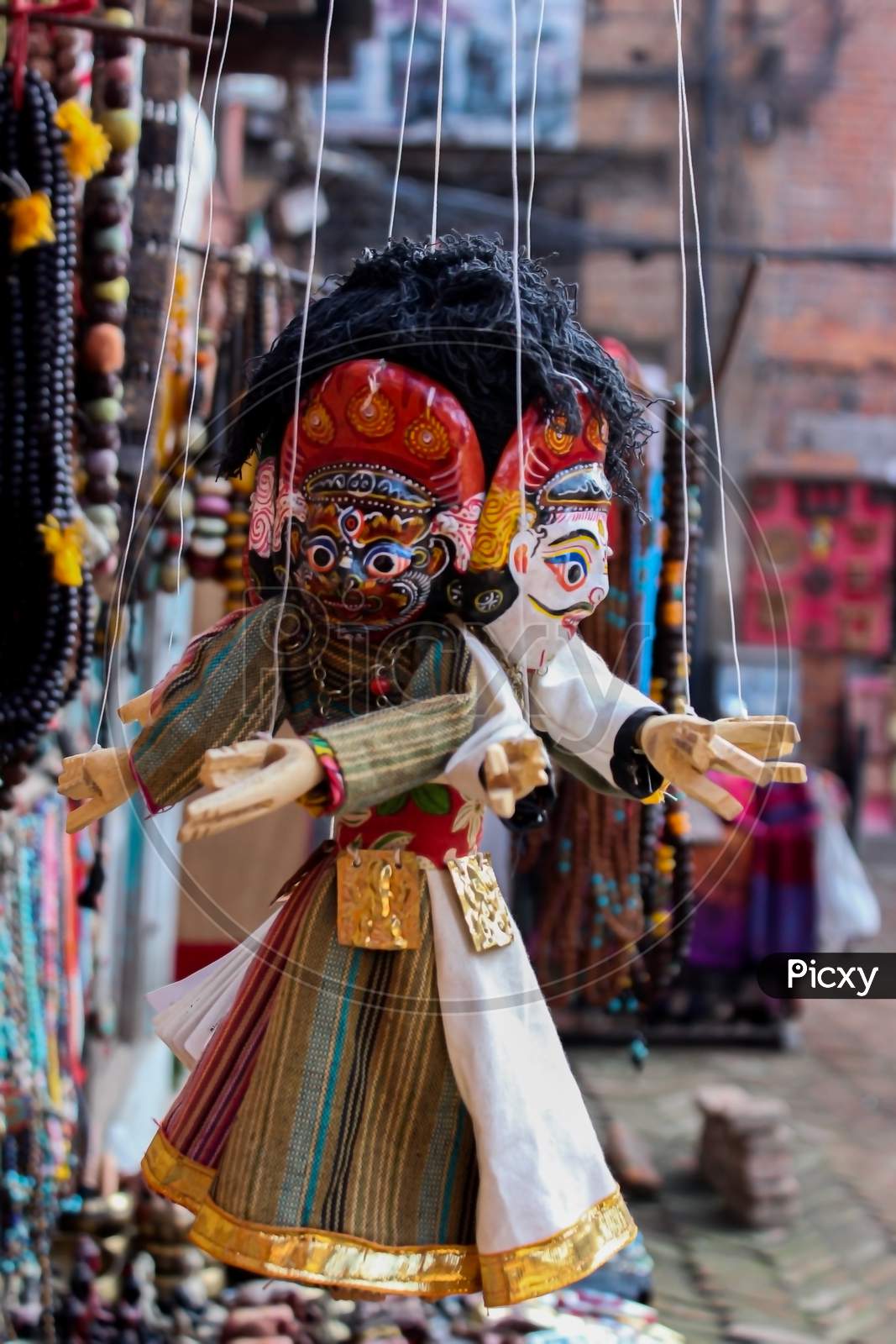 Handmade Dolls of god and goddess of handicrafts as a puppet