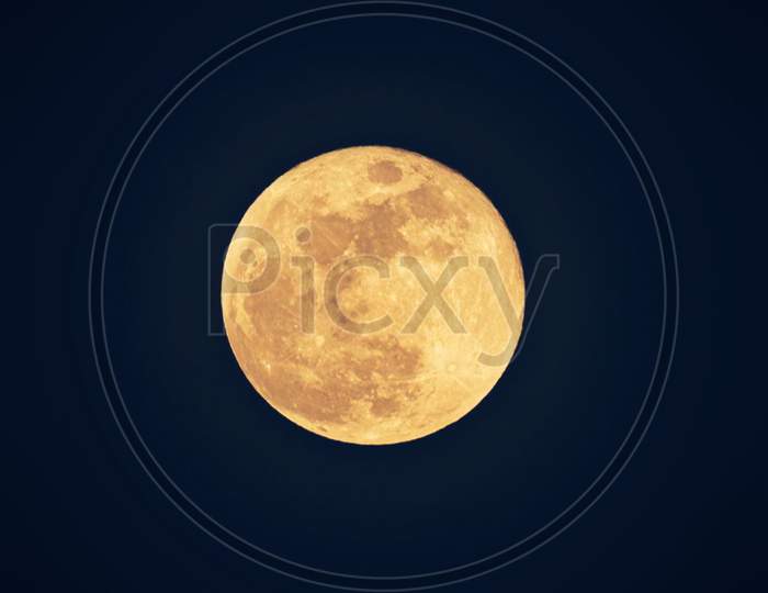 Beautiful moon on dark night