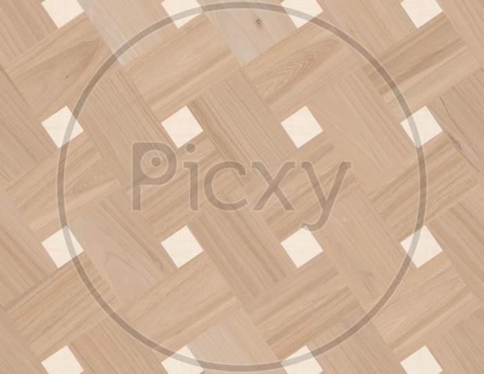 Geometric Pattern Wooden Floor And Wall Mosaic Decor Tile.