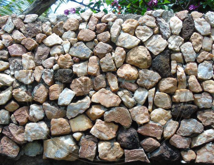 Stone wall fencing