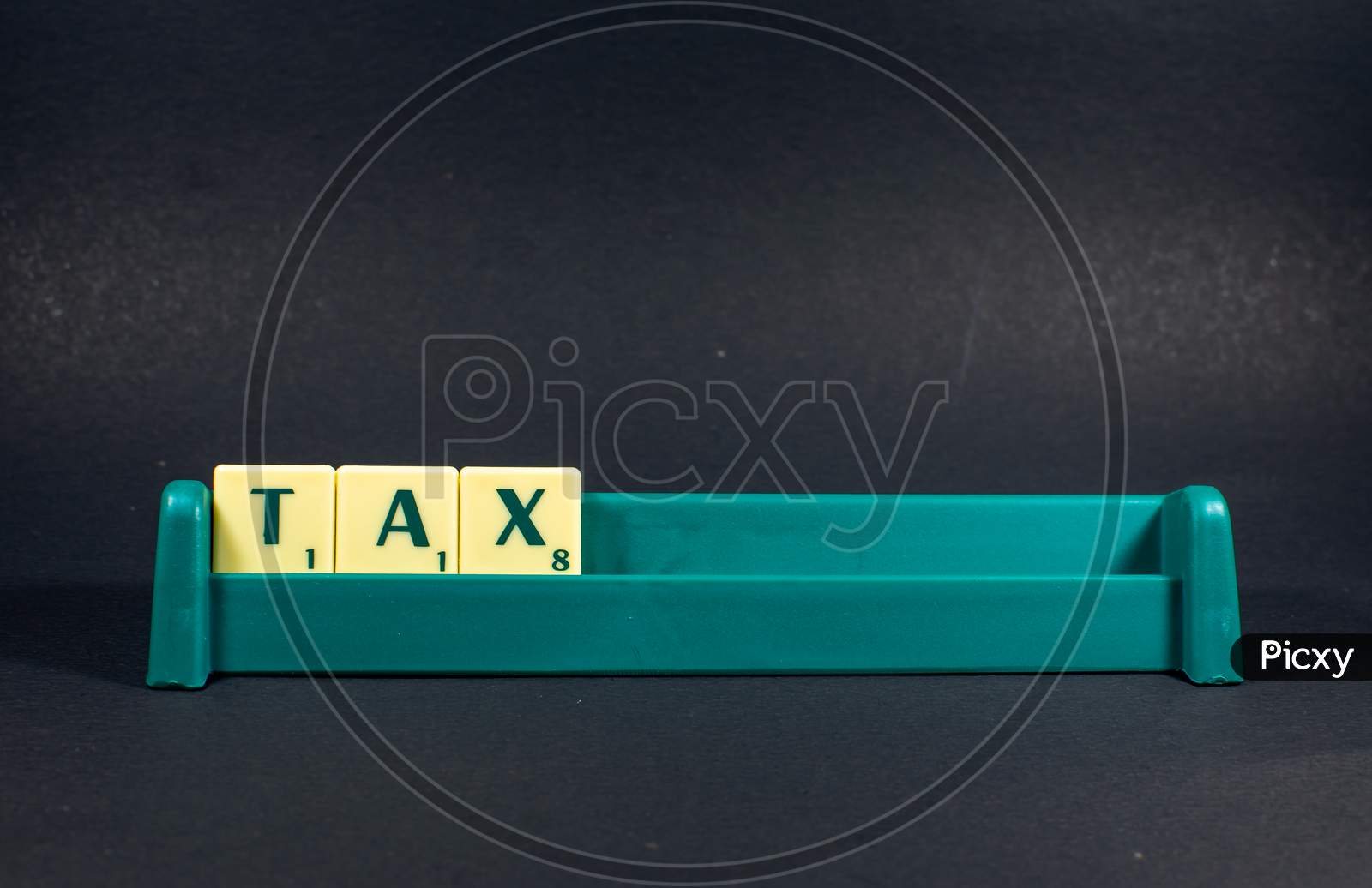 Tax word demographic image using by block letter for various purpose of tax return or tax related work or issue