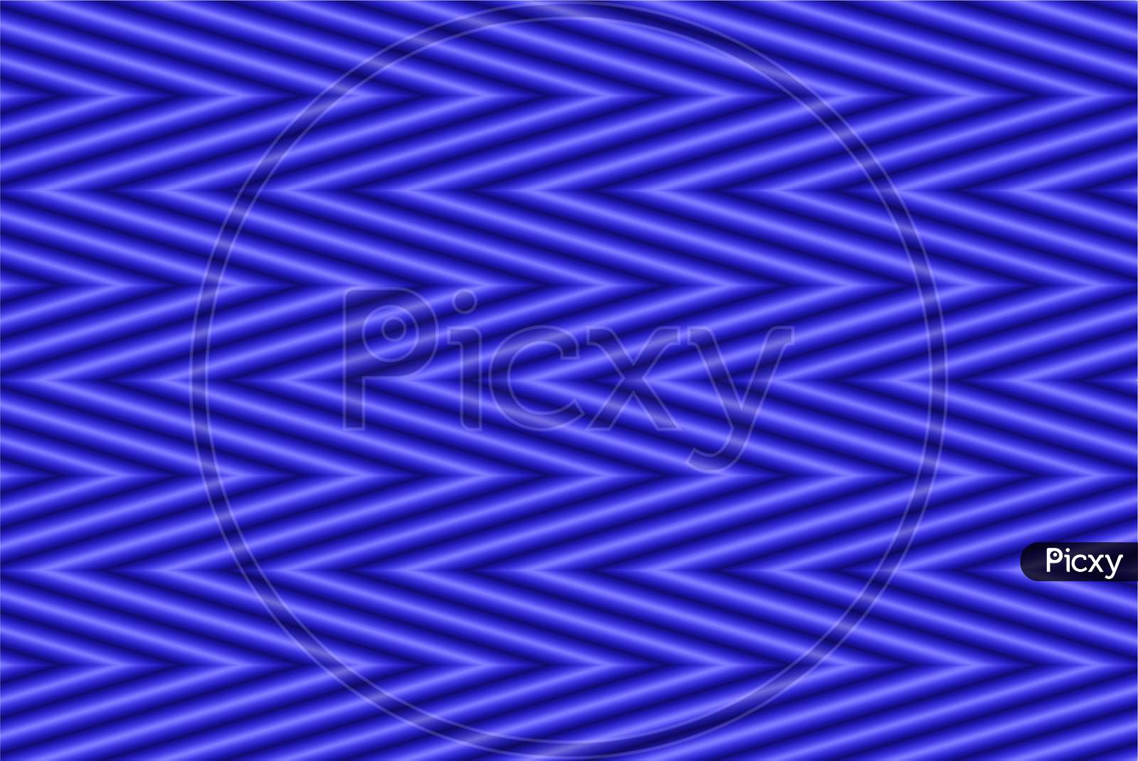 Geometrical seamless zig zag pattern with 3d illusion. Abstract blue color leheriya pattern. cylindrical zigzag background. chevron style.