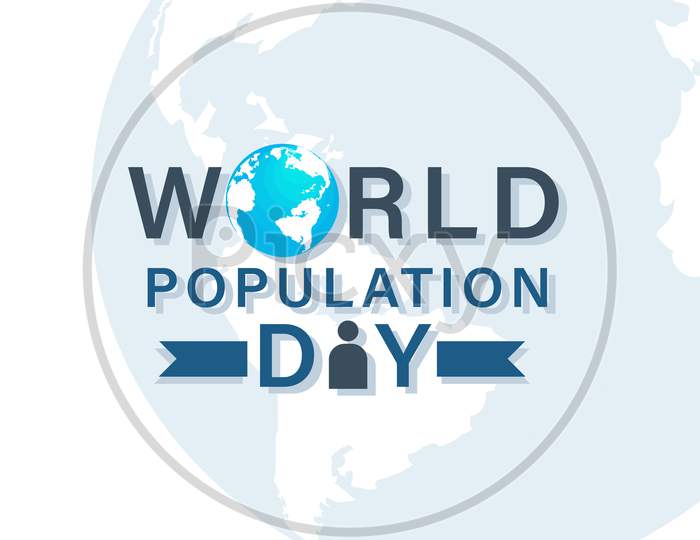 World Population Day, 11Th July Text Design Template, Poster, Vector Illustration