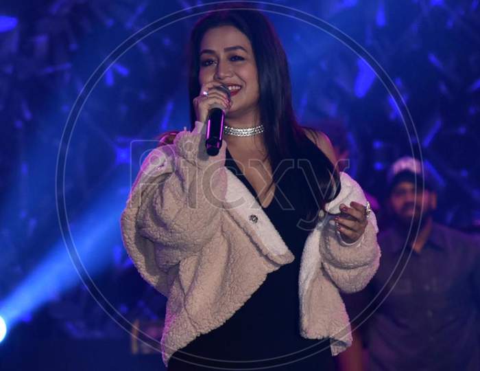 Bollywood Singer Neha Kakkar performing