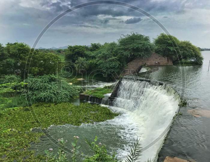Nagaram lake waterfalls