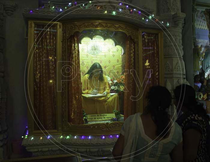 Mathura, India - May 10, 2012: Interior Of Prem Mandir ( Love Temple Aka Hindu Temple ) Located In Vrindavan