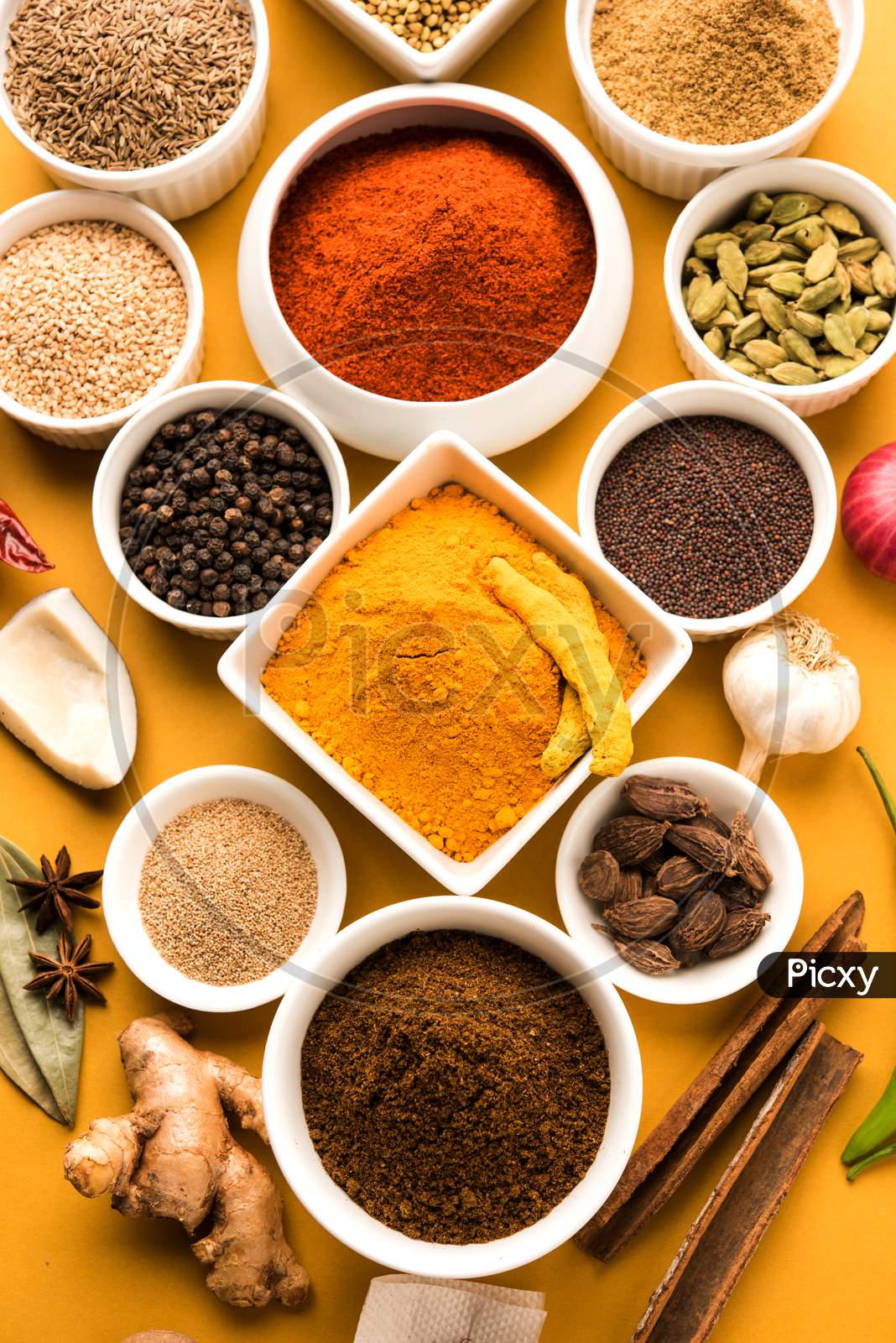 Raw Indian Spices or masala Powder