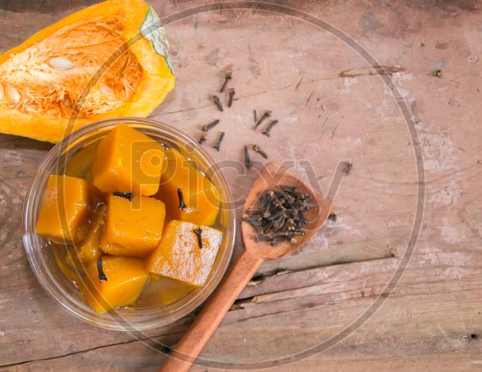 Squash In Syrup With Cloves. Traditional Dessert Of Argentine Gastronomy