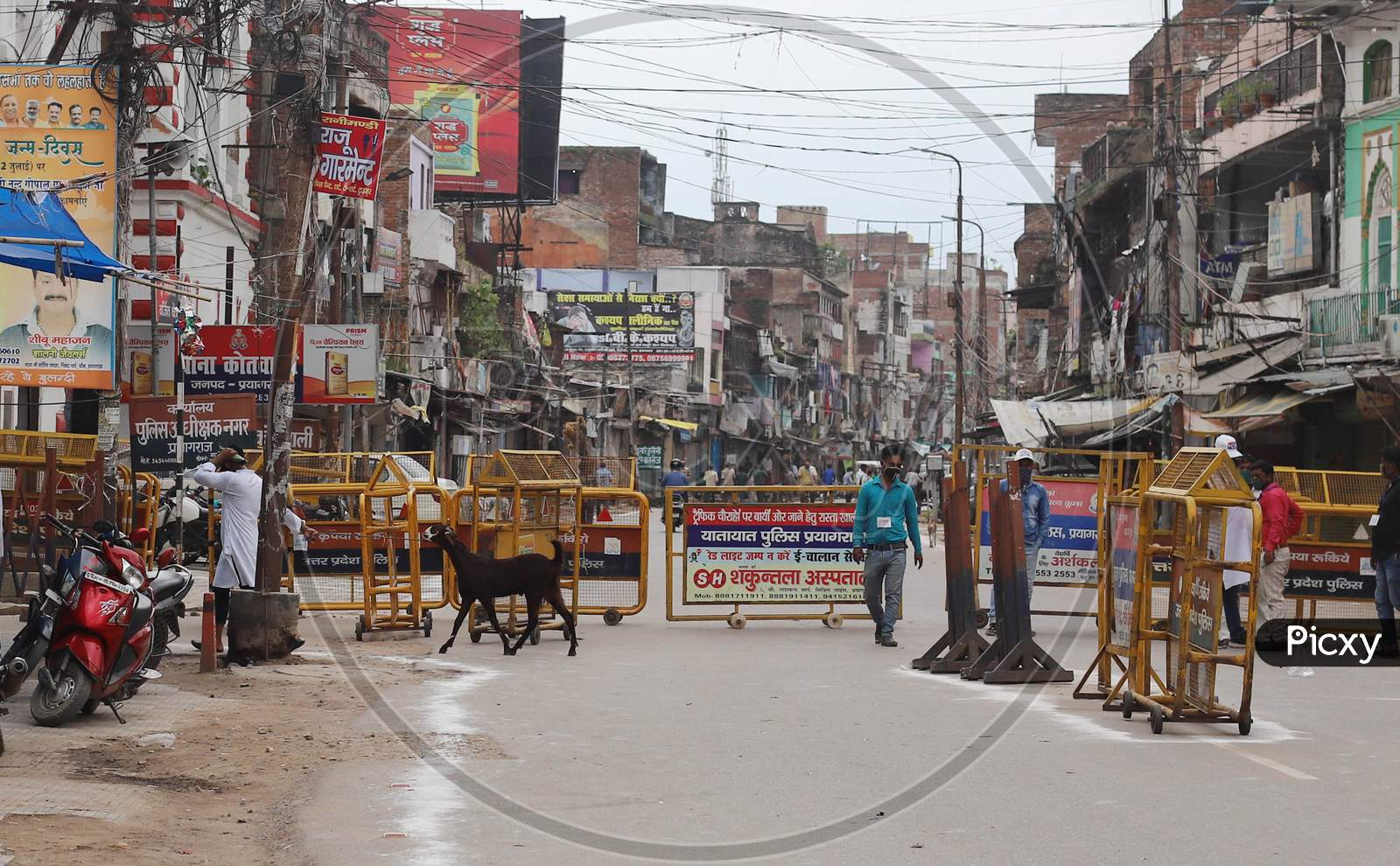 A view of closed street on the occasion of Eid Al- Adha during the outbreak of the coronavirus disease (COVID-19) in Prayagraj, August 1, 2020.