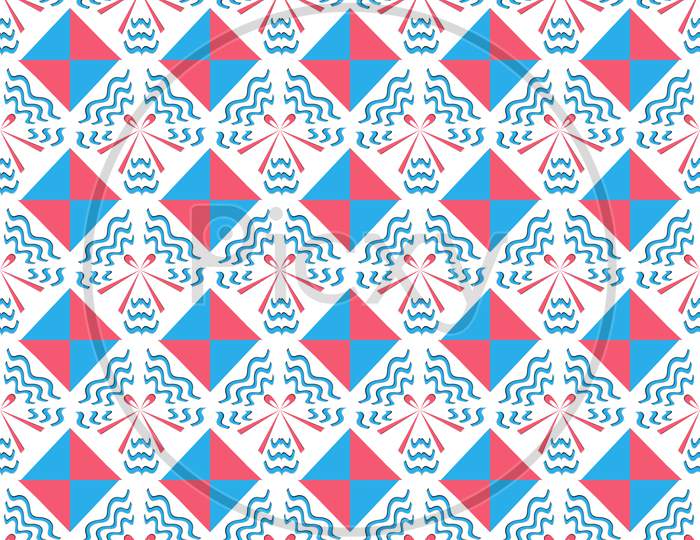 Square Based Seamless Pattern Design For Print