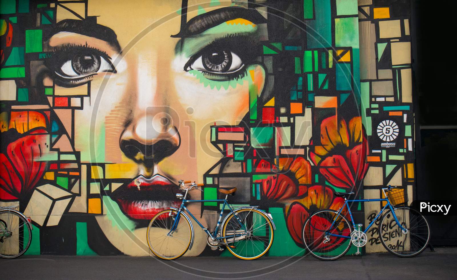 wall bike painting