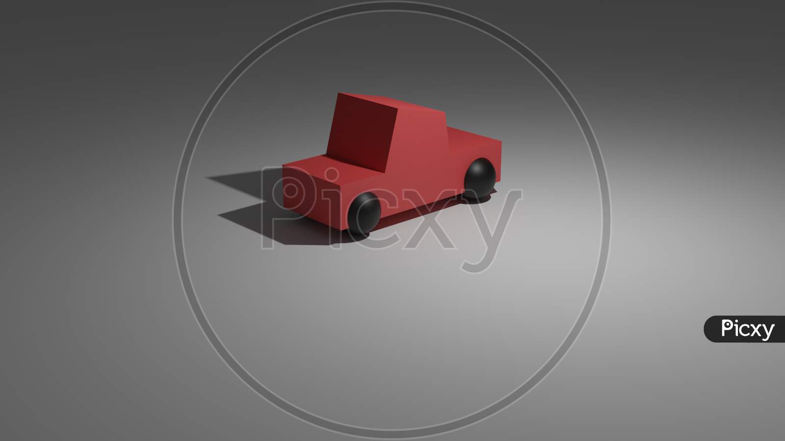 low poly car design 3D illustration