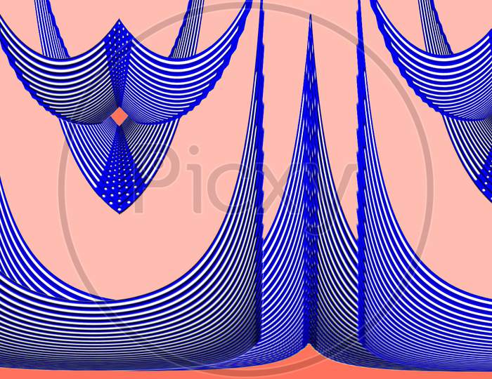 Illusion Type Sari Lace Border Seamless Pattern