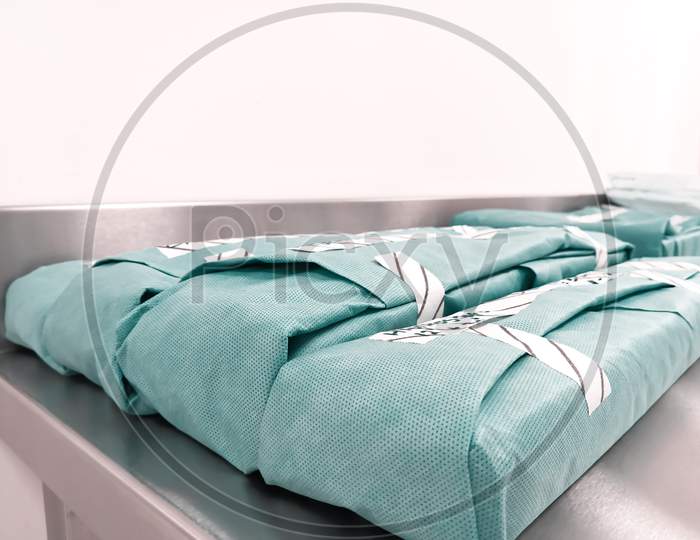 Wrapped Sterile Surgical Instruments