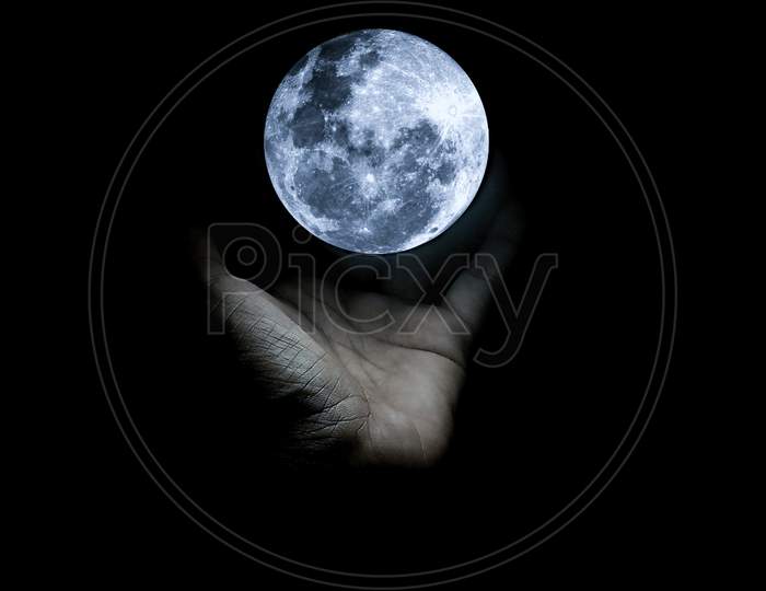 Moon on hand