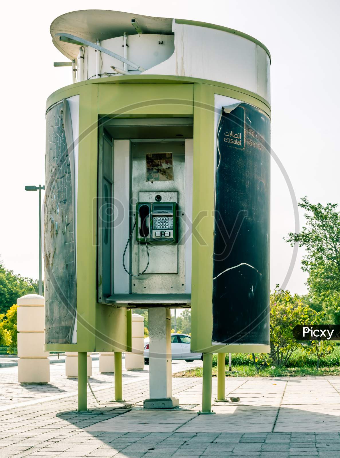 Etisalat Phone Booth In Abu Dhabi - United Arab Emirates.