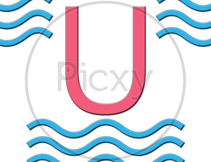 U Font Graphic Design For Logo