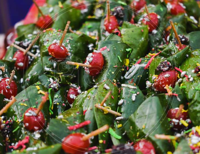 Paan with cherry