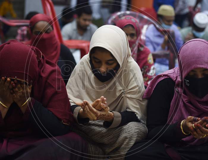 Members Of The Muslim Community Offer Namaz On The Occasion Of Eid Al-Adha,on July 31, 2020 In Chennai
