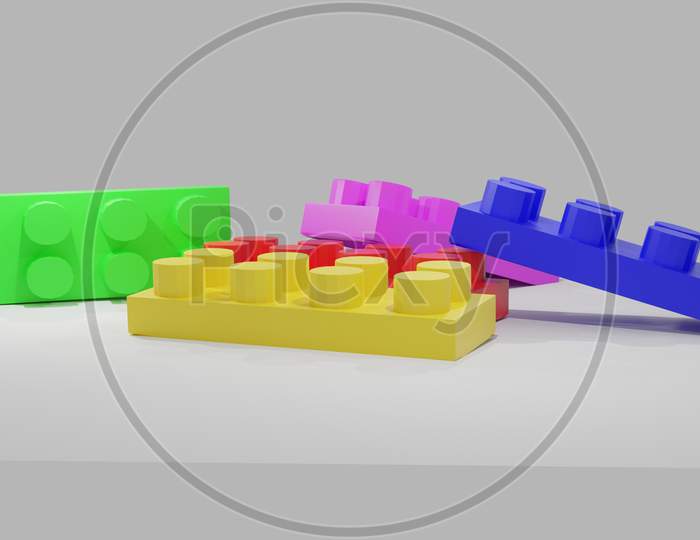 Colorful cube of background 4k 3D illustration