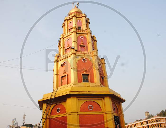 Hindu temple with sky background