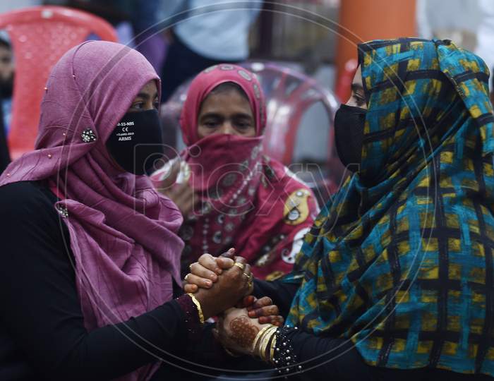 Muslims greet each other On The Occasion Of Eid Al-Adha,on July 31, 2020 In Chennai